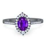 Art Deco Oval Natural Stone Wedding Ring