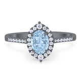 Art Deco Oval Natural Stone Wedding Ring