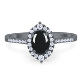 Art Deco Oval Natural Stone Wedding Ring