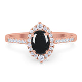 Art Deco Oval Natural Stone Wedding Ring