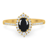 Art Deco Oval Natural Stone Wedding Ring