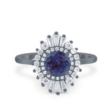 Floral Art Deco Cocktail Ring