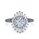 Floral Art Deco Cocktail Ring