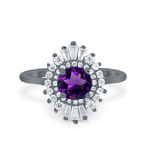 Floral Art Deco Cocktail Ring