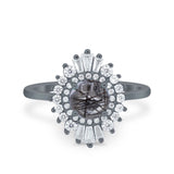 Floral Art Deco Cocktail Ring