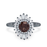 Floral Art Deco Cocktail Ring