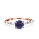 Petite Dainty Round Natural Stone Ring