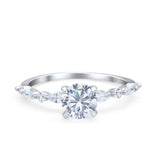 Petite Dainty Round Natural Stone Ring