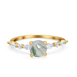 Petite Dainty Round Natural Stone Ring