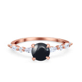 Petite Dainty Round Natural Stone Ring