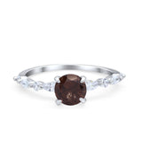 Petite Dainty Round Natural Stone Ring
