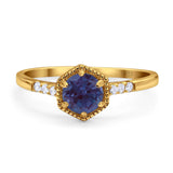 Minimalist Round Natural Stone Ring