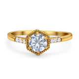 Minimalist Round Natural Stone Ring