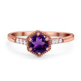 Minimalist Round Natural Stone Ring