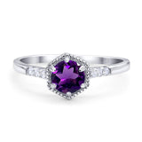 Minimalist Round Natural Stone Ring