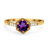 Minimalist Round Natural Stone Ring