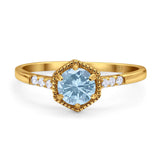 Minimalist Round Natural Stone Ring