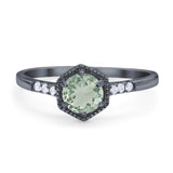 Minimalist Round Natural Stone Ring