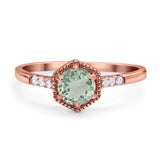 Minimalist Round Natural Stone Ring