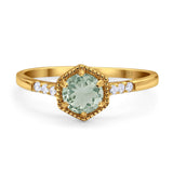 Minimalist Round Natural Stone Ring