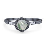 Minimalist Round Natural Stone Ring