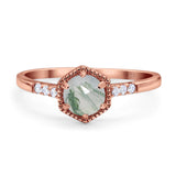 Minimalist Round Natural Stone Ring