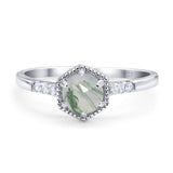 Minimalist Round Natural Stone Ring