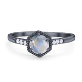 Minimalist Round Natural Stone Ring