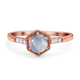 Minimalist Round Natural Stone Ring