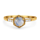 Minimalist Round Natural Stone Ring