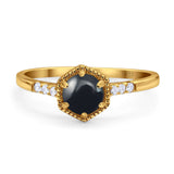 Minimalist Round Natural Stone Ring