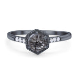 Minimalist Round Natural Stone Ring