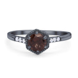 Minimalist Round Natural Stone Ring