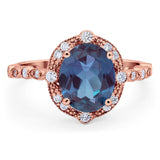 Oval Natural Stone Beaded Ring