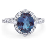Oval Natural Stone Beaded Ring