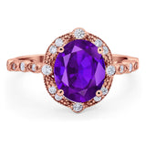 Oval Natural Stone Beaded Ring