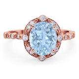 Oval Natural Stone Beaded Ring