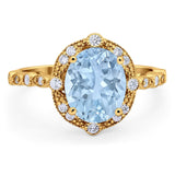 Oval Natural Stone Beaded Ring