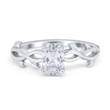 Infinity Oval Natural Stone Solitaire Ring