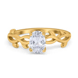 Infinity Oval Natural Stone Solitaire Ring