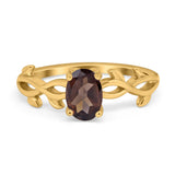 Infinity Oval Natural Stone Solitaire Ring