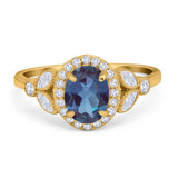 Vintage Style Oval Natural Stone Ring