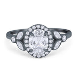 Vintage Style Oval Natural Stone Ring