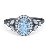Vintage Style Oval Natural Stone Ring