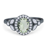 Vintage Style Oval Natural Stone Ring