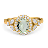 Vintage Style Oval Natural Stone Ring