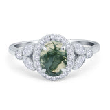 Vintage Style Oval Natural Stone Ring