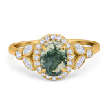 Vintage Style Oval Natural Stone Ring