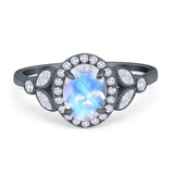 Vintage Style Oval Natural Stone Ring