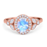 Vintage Style Oval Natural Stone Ring